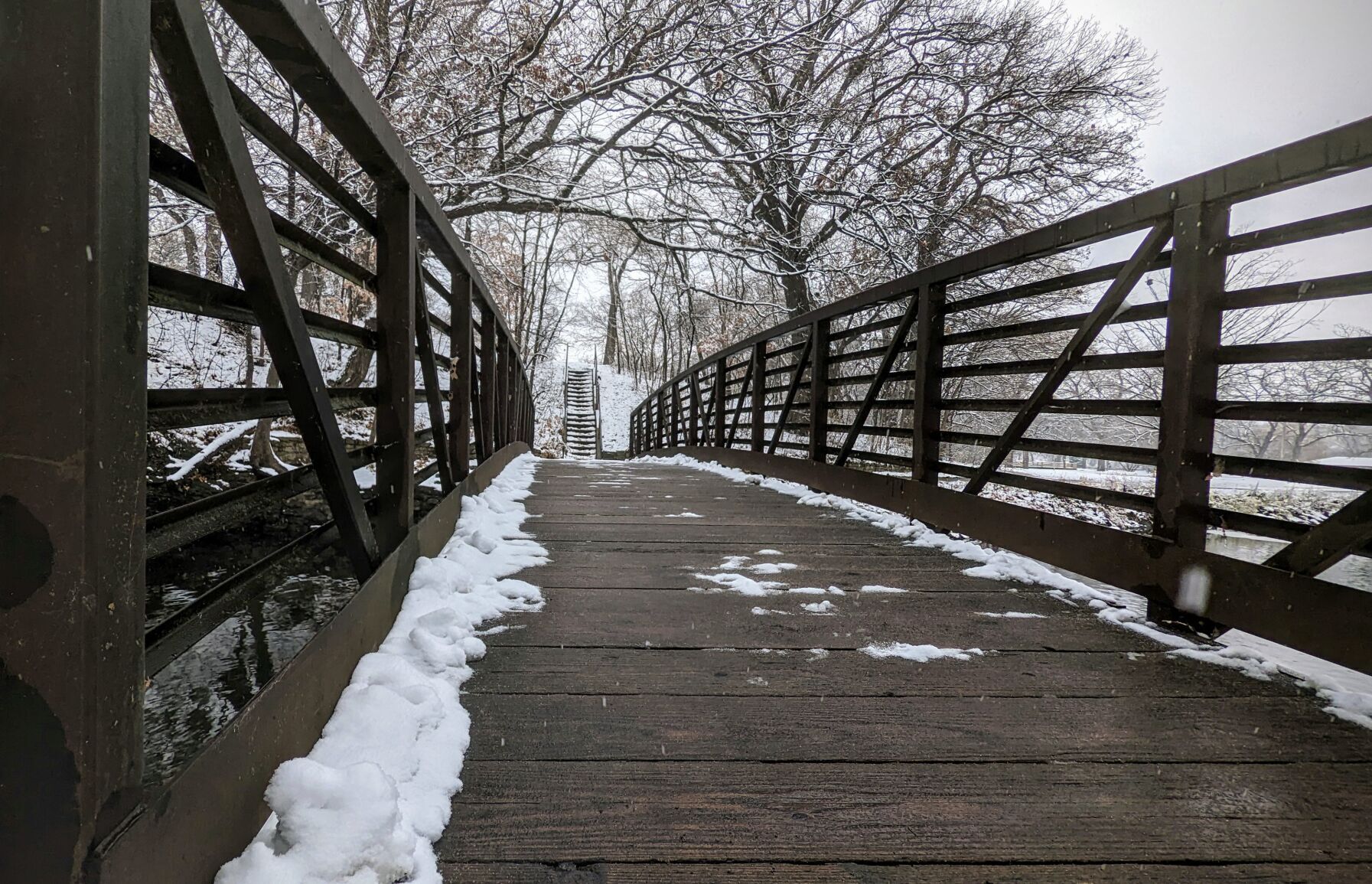 Winter in North Iowa - Footbridge